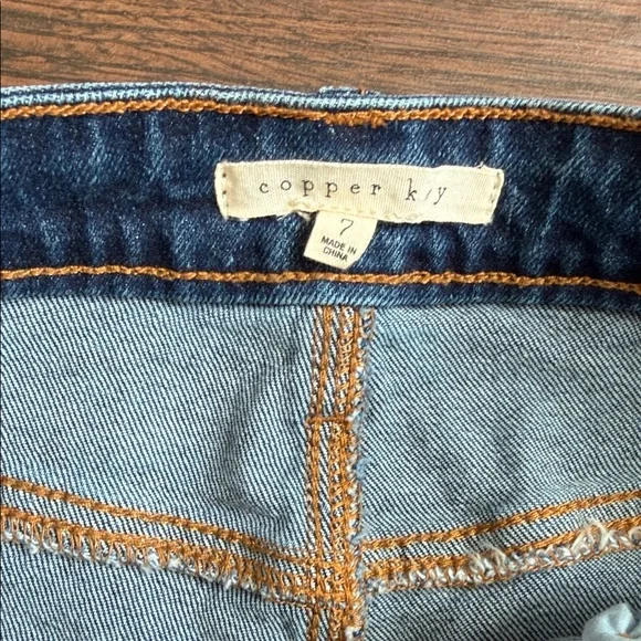 Copper Key Dark Blue Jean Shorts - Picture 2 of 5